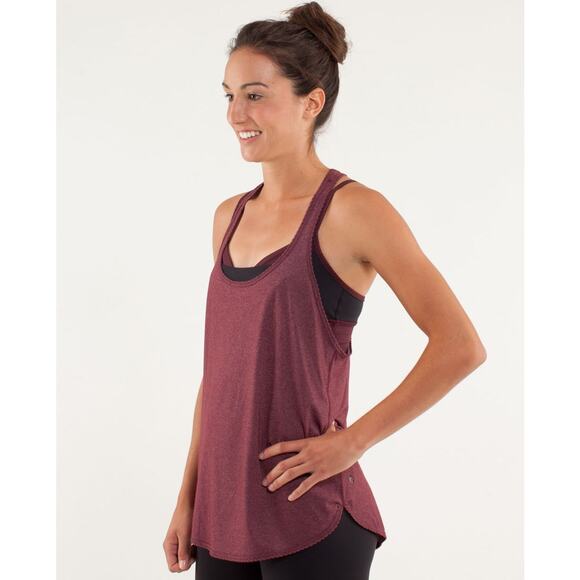 Lululemon 105 F Singlet Yoga Activewear Tank Top Red 4 - Picture 4 of 8